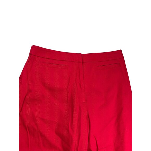 Croft & Barrow Womens Stretch Cropped Pants Size 10 Red Cotton Blend New - Picture 2 of 7